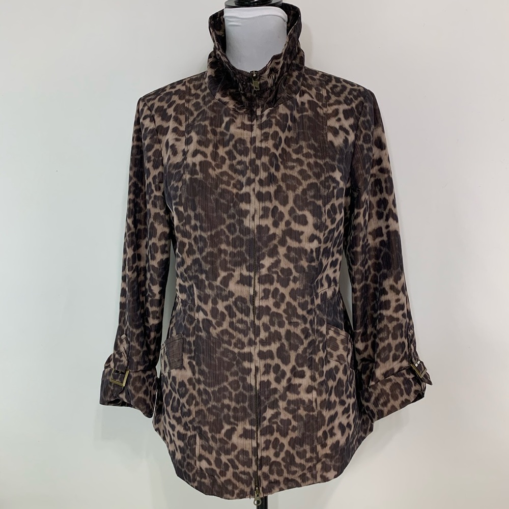 Anthracite by Muse allweather leopard print jacket